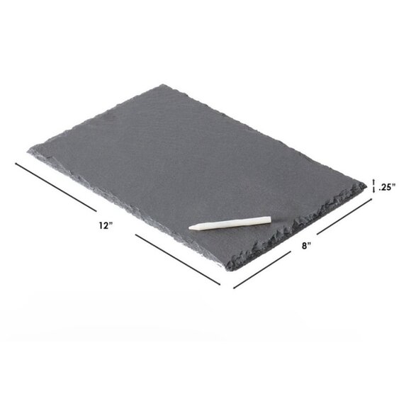 Slate Serving Board With Chalk 12"x8" Sophia Grace Home Cheese Platter - Picture 3 of 5